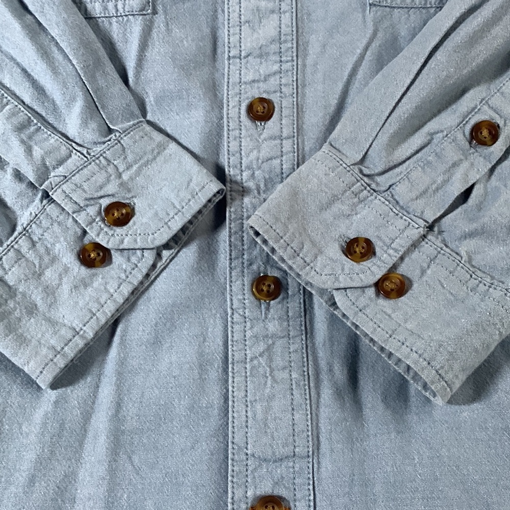 Men’s Carhartt blue, long sleeve shirt. Size XL. Chest approx 25 1/2 inches - Picture 4 of 12